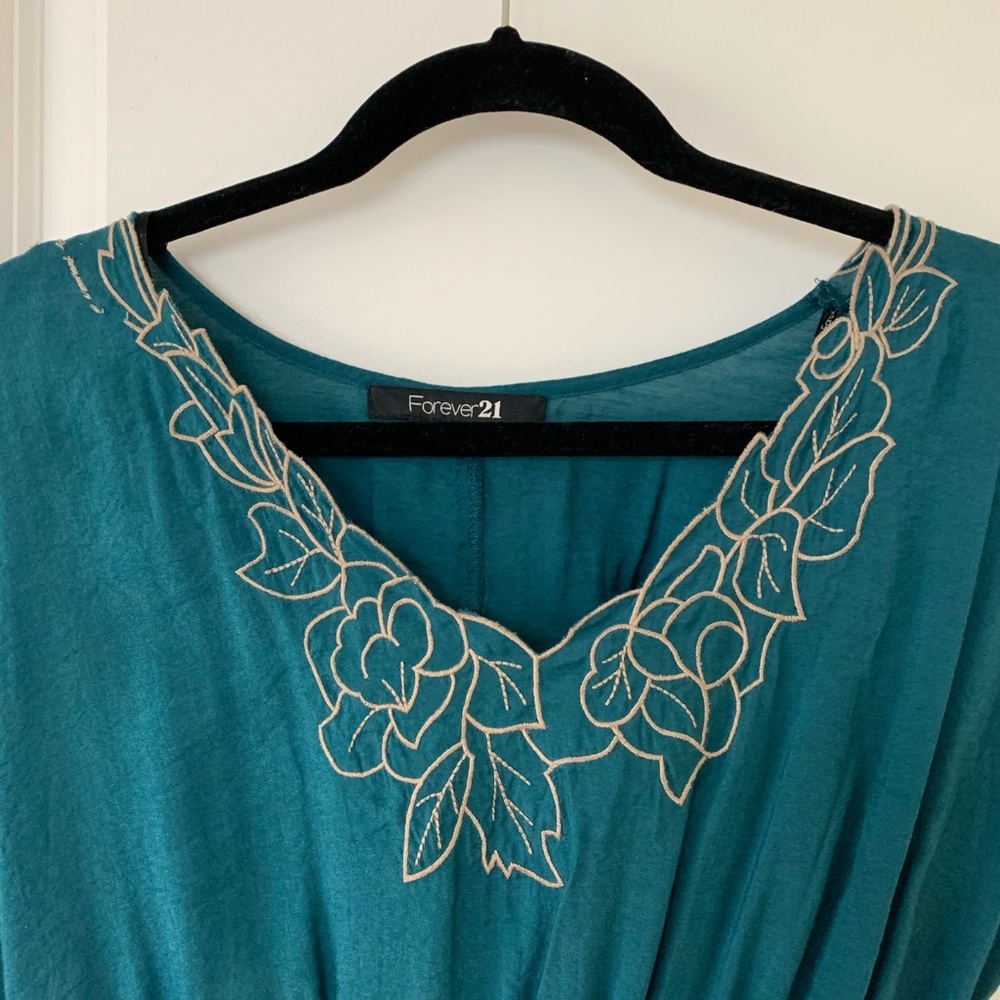 Forever21 Floral Embroidered Dress